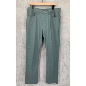 Travis Mathew Pants Mens 34x32 Green Chino Stretch Tencel Cotton Golf